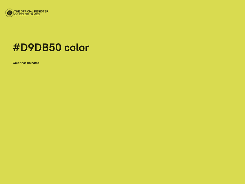 #D9DB50 color image