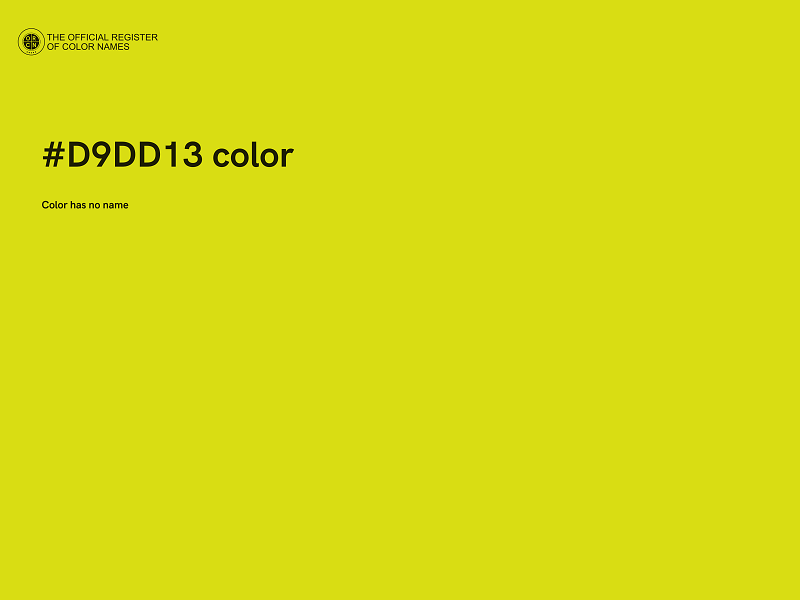 #D9DD13 color image