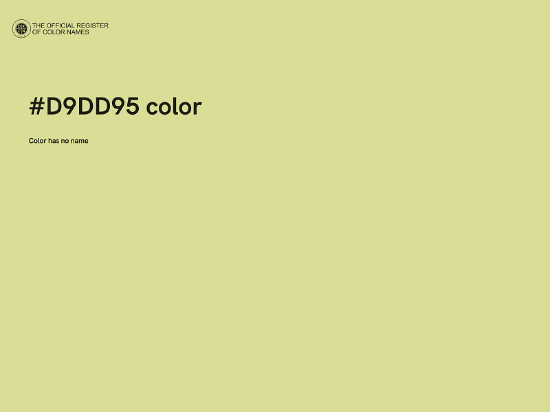 #D9DD95 color image