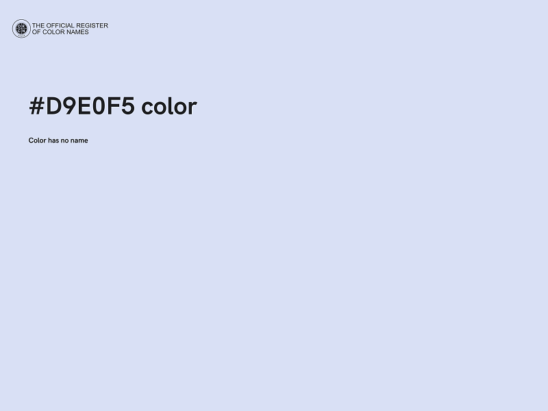 #D9E0F5 color image