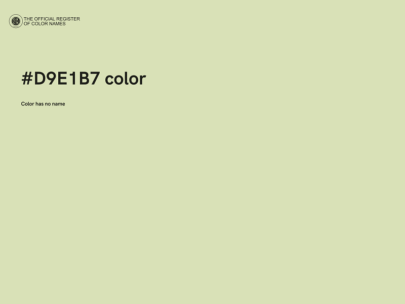 #D9E1B7 color image