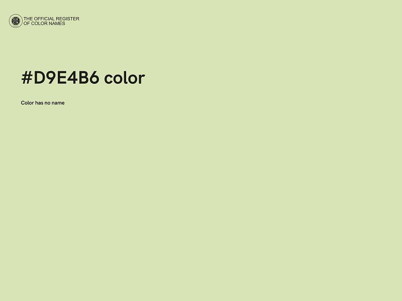 #D9E4B6 color image