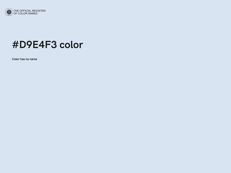 #D9E4F3 color image