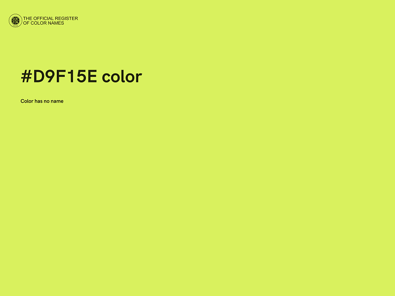 #D9F15E color image