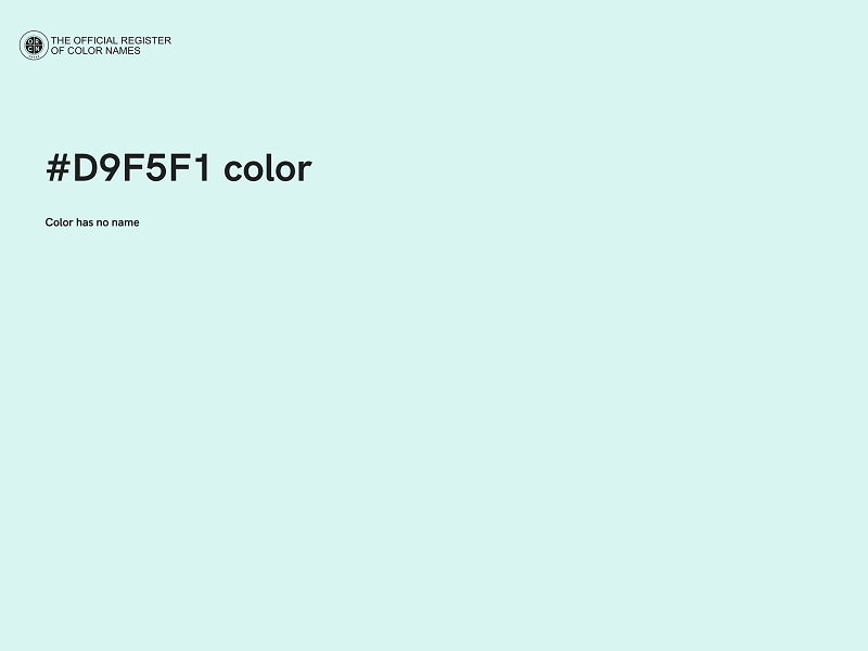 #D9F5F1 color image