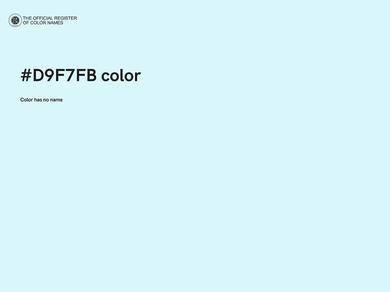 #D9F7FB color image