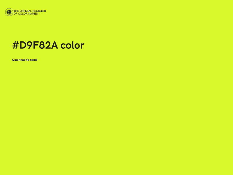 #D9F82A color image