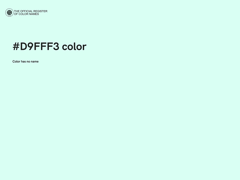 #D9FFF3 color image