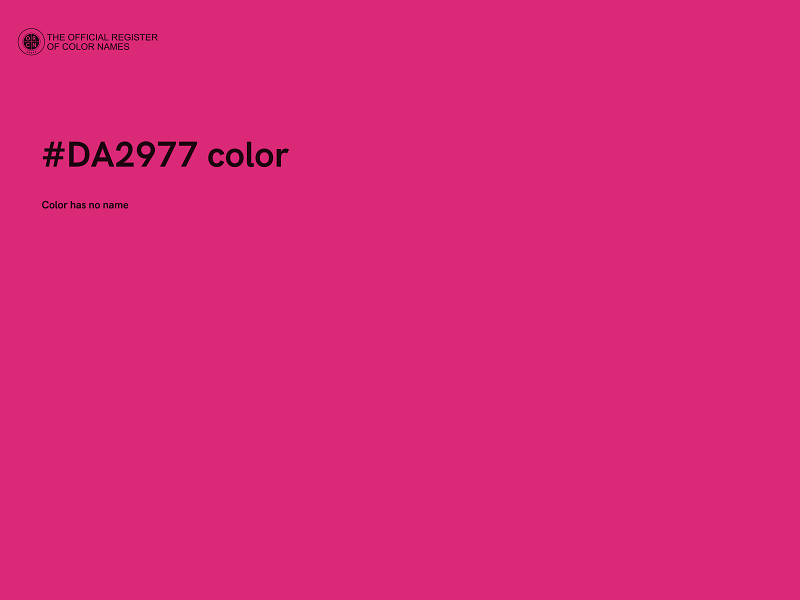 #DA2977 color image