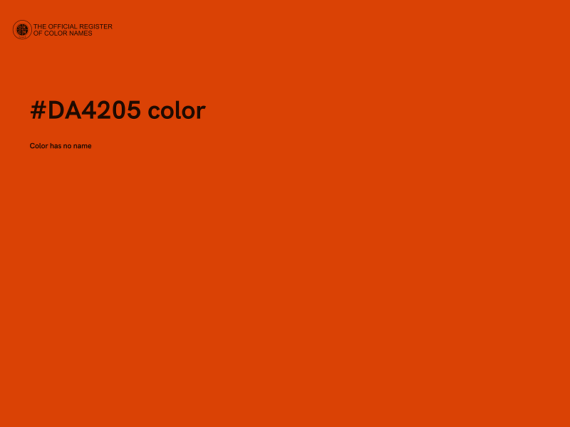 #DA4205 color image