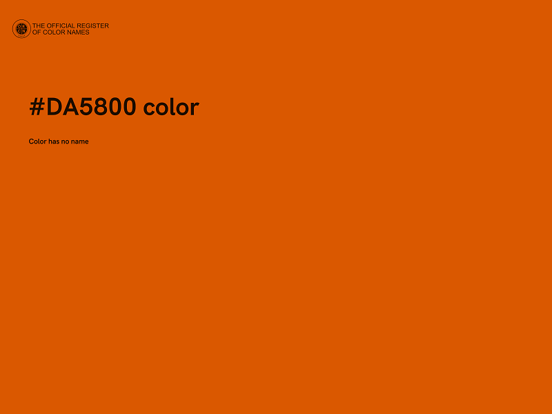 #DA5800 color image