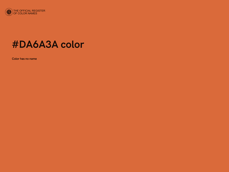 #DA6A3A color image