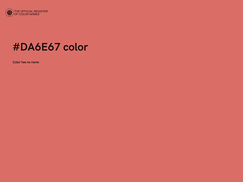 #DA6E67 color image