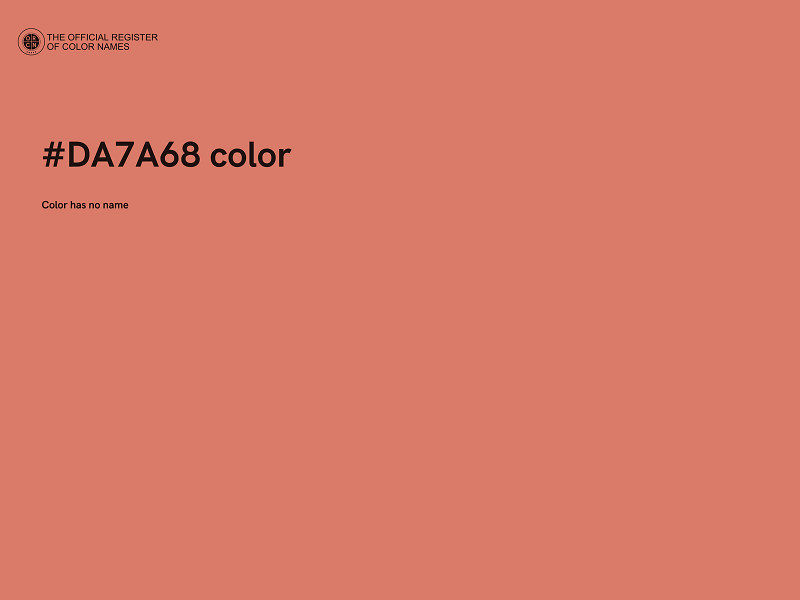 #DA7A68 color image