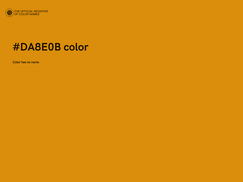 #DA8E0B color image