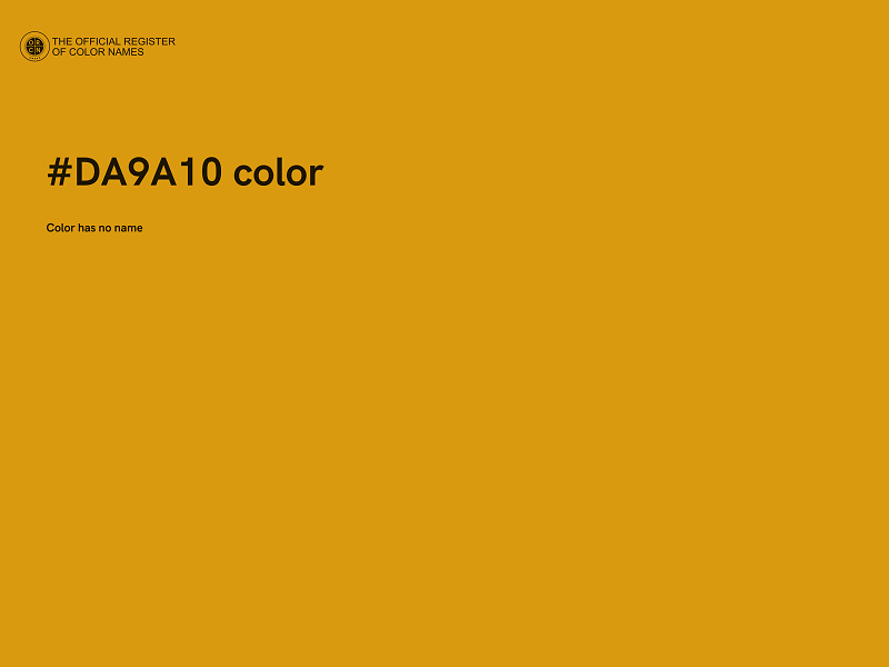 #DA9A10 color image