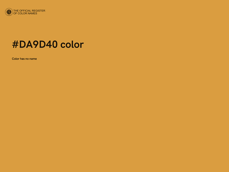 #DA9D40 color image