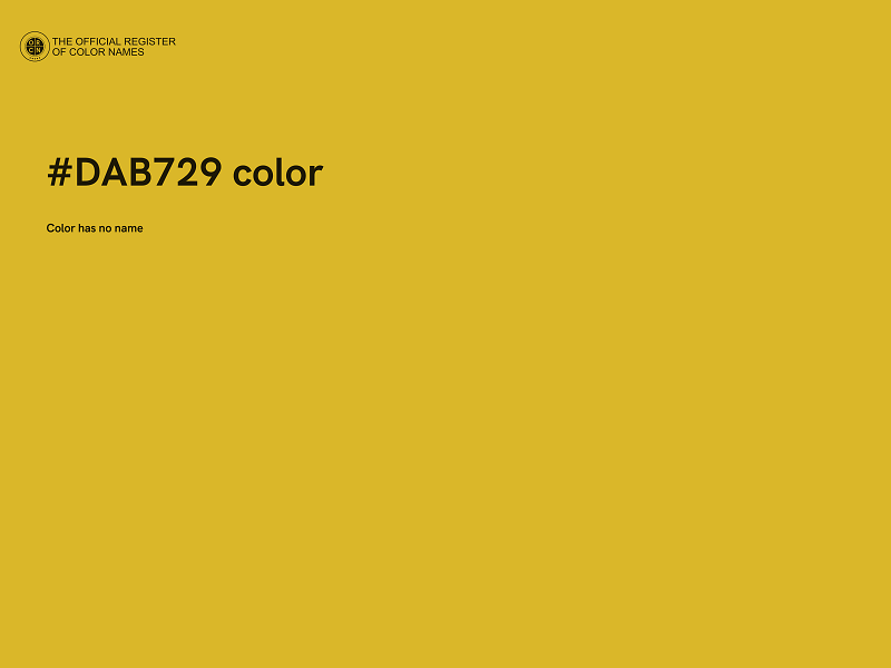 #DAB729 color image