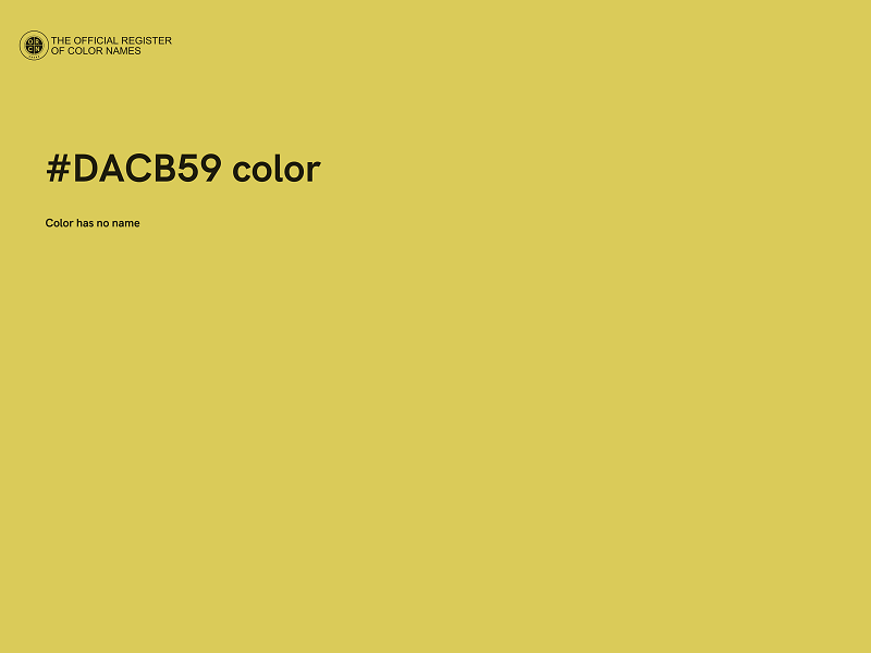 #DACB59 color image