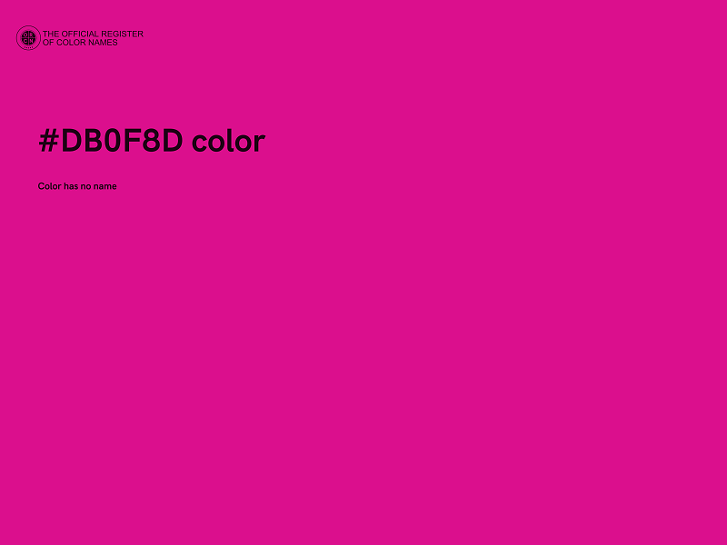 #DB0F8D color image