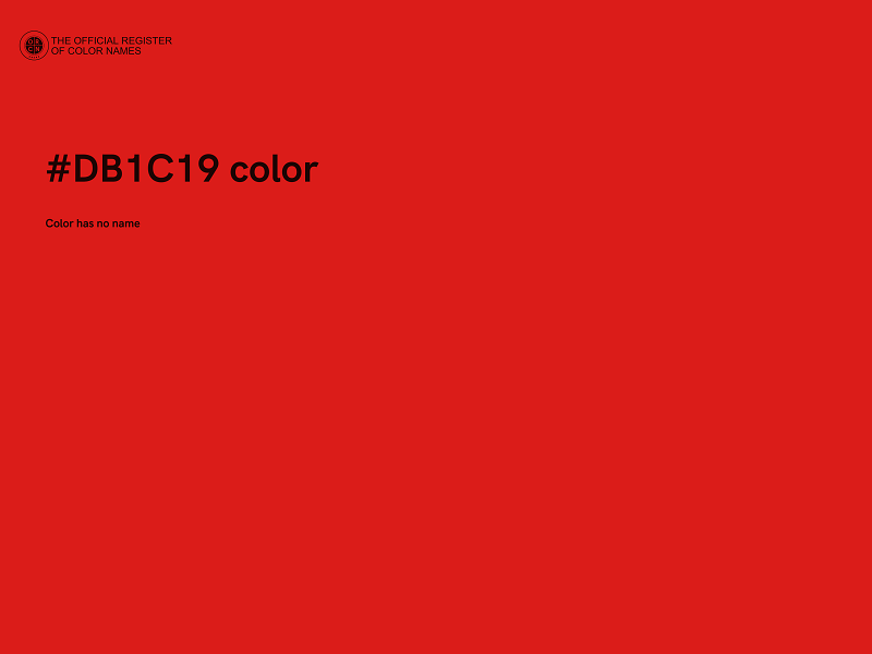 #DB1C19 color image