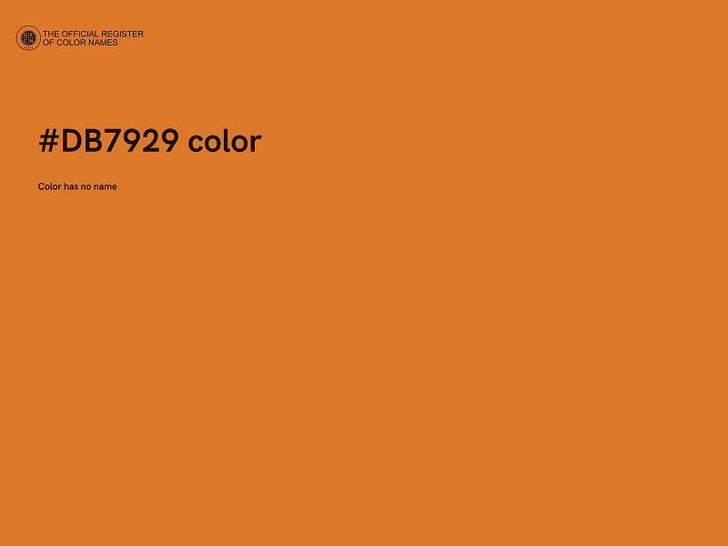 #DB7929 color image