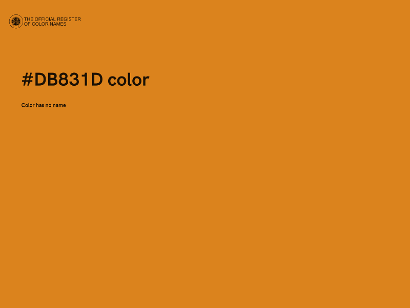 #DB831D color image