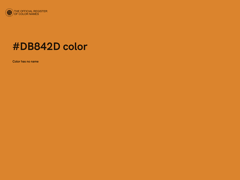 #DB842D color image