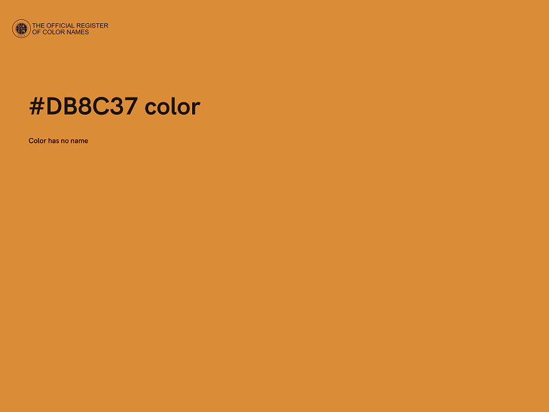 #DB8C37 color image