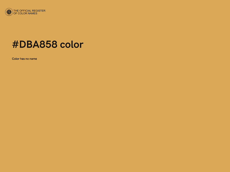 #DBA858 color image