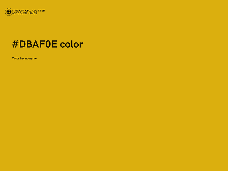 #DBAF0E color image