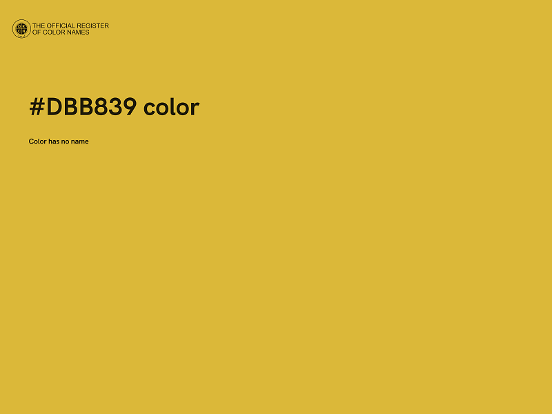 #DBB839 color image