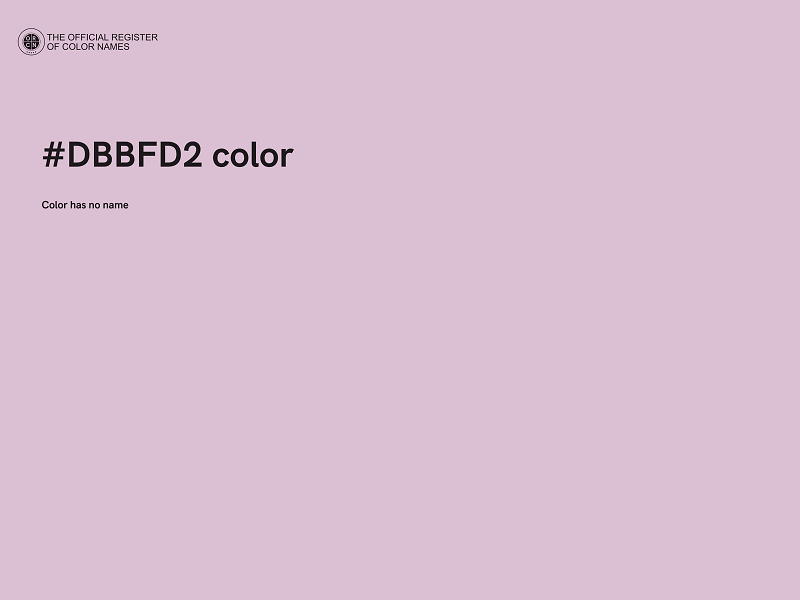 #DBBFD2 color image