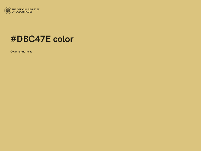 #DBC47E color image