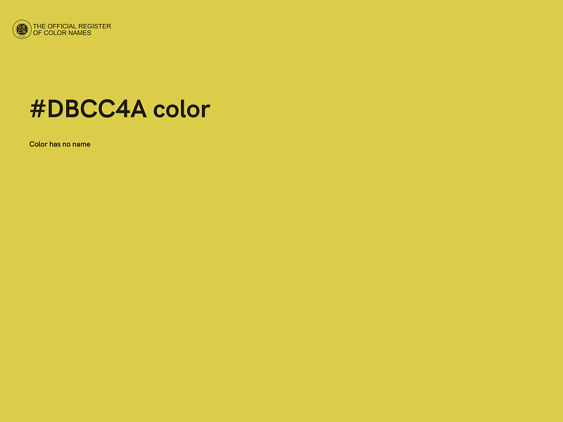 #DBCC4A color image