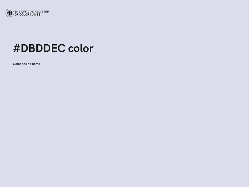 #DBDDEC color image