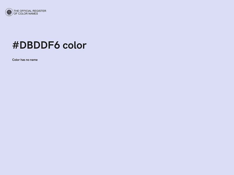 #DBDDF6 color image