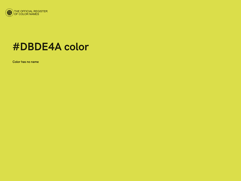 #DBDE4A color image