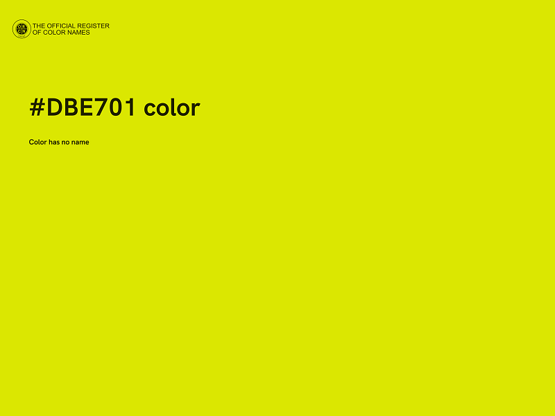 #DBE701 color image