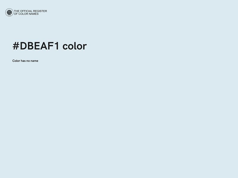 #DBEAF1 color image