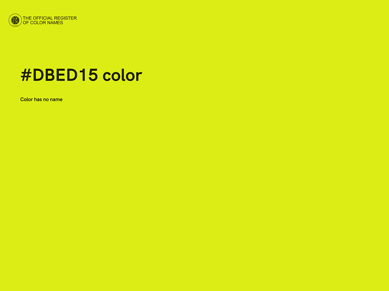 #DBED15 color image