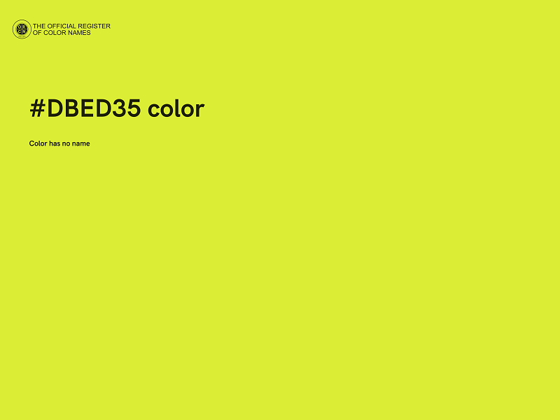 #DBED35 color image