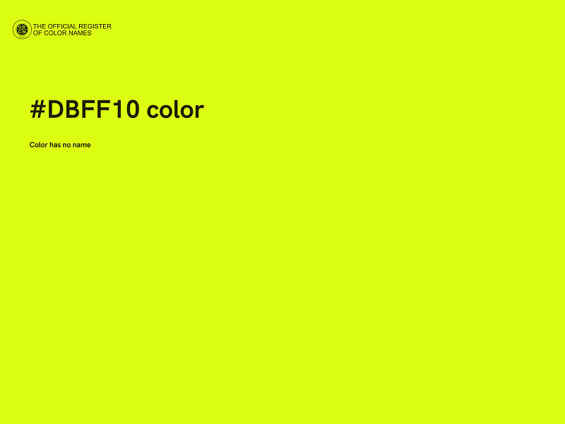 #DBFF10 color image