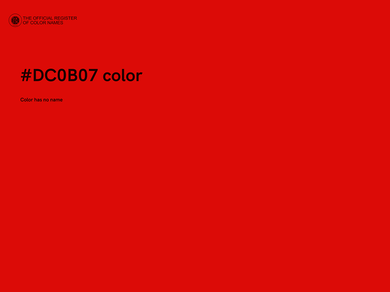 #DC0B07 color image