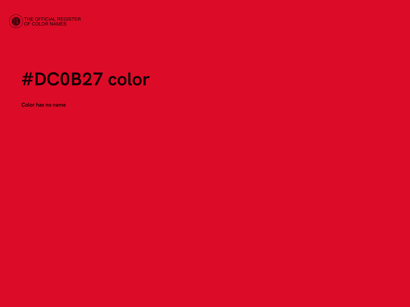 #DC0B27 color image