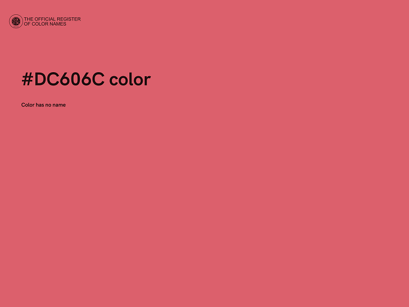 #DC606C color image