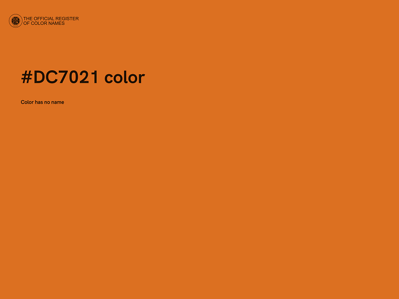 #DC7021 color image