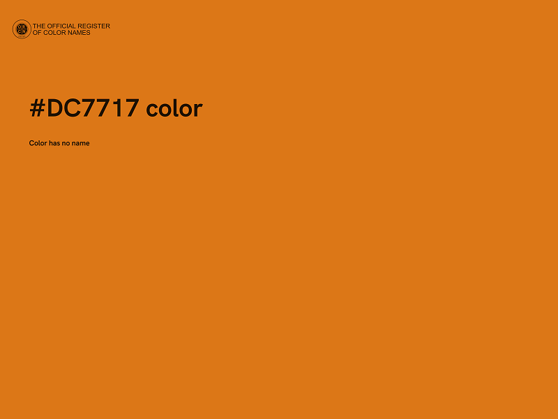 #DC7717 color image