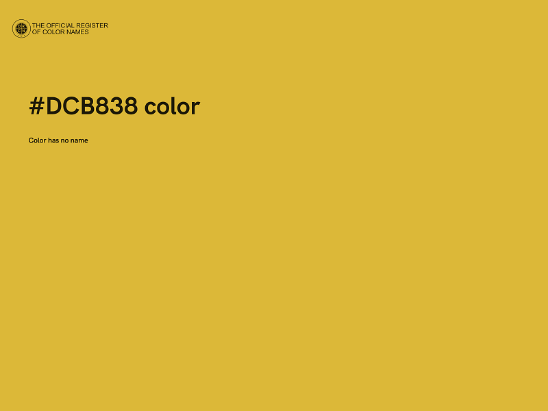 #DCB838 color image