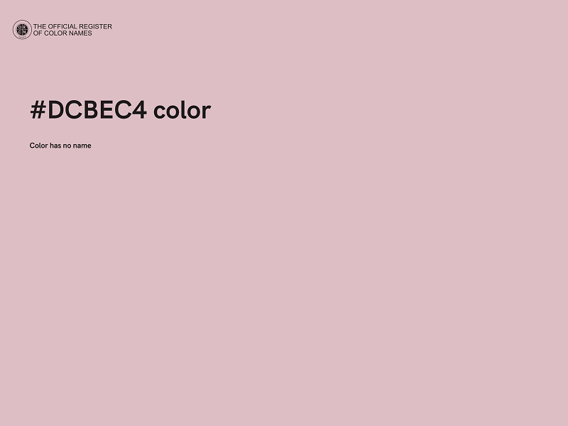 #DCBEC4 color image